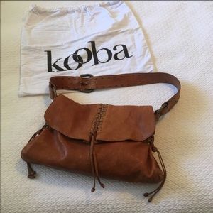 EUC Kooba Distressed Cognac Leather Handbag